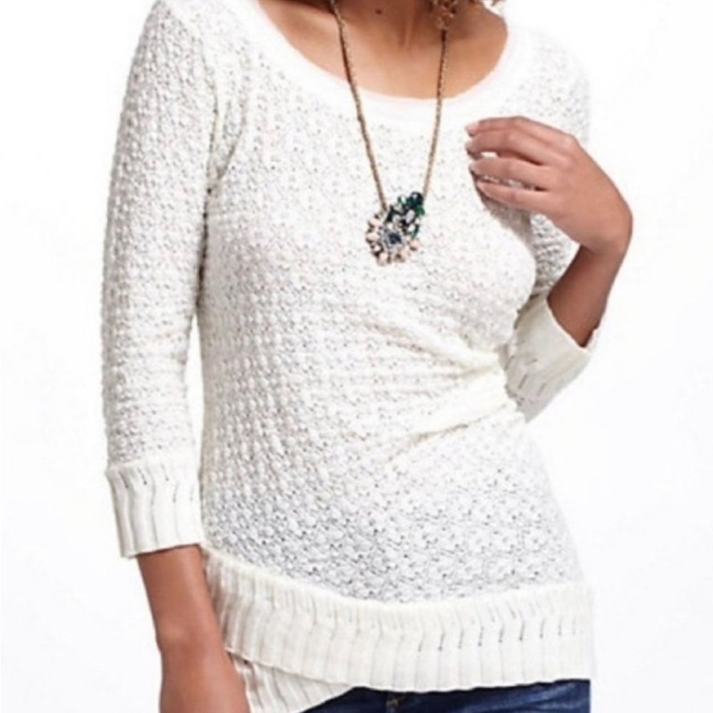 Anthropologie scoopneck lace top by Deletta. Size S